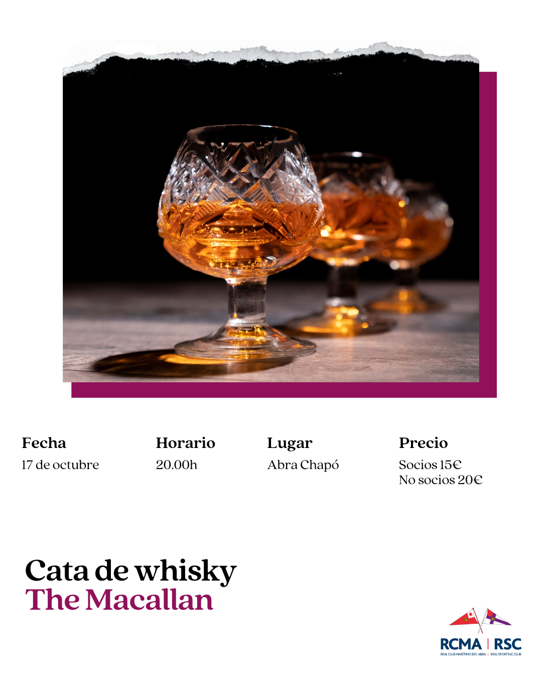 17 de octubre: Cata de whisky THE MACALLAN - 